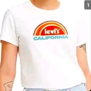 NWT Levi's Sunshine California Perfect Tee White Size L